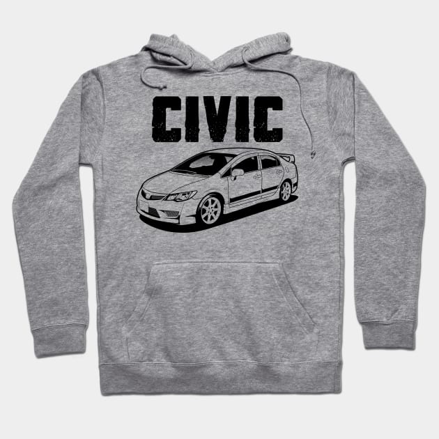 Civic FD2 (white) Hoodie by squealtires